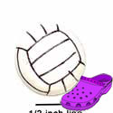 CROC - 0870 - Volleyball - Medium - Clog Shoe Decoration Charm