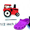 CROC - 1152* - Tractor Red - Mini - Clog Shoe Decoration Charm