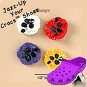 CROC - 1197 - Flower Pansy 4 Assorted - Medium - Clog Shoe Decoration Charm