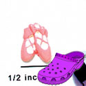 CROC - 2217 - Ballet Shoes Pink Bow - Mini - Clog Shoe Decoration Charm