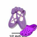 CROC - 2222 - Ballet Shoes Purple Bow Small - Clog Shoe Decoration Charm