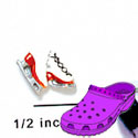 CROC - 2228 - Ice Skate Pair White - Mini - Clog Shoe Decoration Charm
