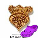 CROC - 2260 - Police Badge Gold - Medium - Clog Shoe Decoration Charm