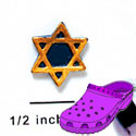 CROC - 2287 - Star Of David Blue Gold - Mini - Clog Shoe Decoration Charm