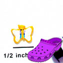 CROC - 2357 - Butterfly Yellow Washed - Mini - Clog Shoe Decoration Charm