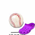 CROC - 2646 - Baseball - Mini - Clog Shoe Decoration Charm