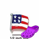 CROC - 2657 - USA Flag - Mini - Clog Shoe Decoration Charm