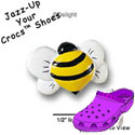 CROC - 2792 - Bee Front Yellow - Clog Shoe Decoration Charm