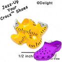 CROC - 3080 - Measuring Tape Yellow - Medium - Clog Shoe Decoration Charm