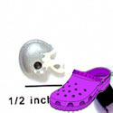 CROC - 3142* - Football Helmet Silver - Mini - Clog Shoe Decoration Charm