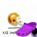 CROC - 3143* - Football Helmet Gold - Mini - Clog Shoe Decoration Charm