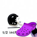 CROC - 3144* - Football Helmet Black - Mini - Clog Shoe Decoration Charm