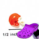 CROC - 3145* - Football Helmet Orange - Mini - Clog Shoe Decoration Charm