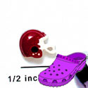 CROC - 3149* - Football Helmet Maroon - Mini - Clog Shoe Decoration Charm