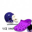 CROC - 3150* - Football Helmet Purple - Mini - Clog Shoe Decoration Charm