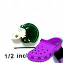 CROC - 3151* - Football Helmet Green - Mini - Clog Shoe Decoration Charm