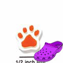 CROC - 3153 - Paw Orange - Mini - Clog Shoe Decoration Charm