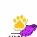 CROC - 3154 - Paw Yellow - Mini - Clog Shoe Decoration Charm