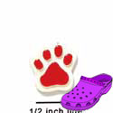 CROC - 3155 - Paw Red - Mini - Clog Shoe Decoration Charm