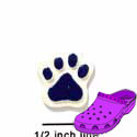 CROC - 3158 - Paw Purple - Mini - Clog Shoe Decoration Charm