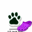 CROC - 3159 - Paw Green - Mini - Clog Shoe Decoration Charm