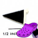 CROC - 3168 - Pennant Black - Mini - Clog Shoe Decoration Charm