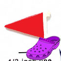 CROC - 3171 - Pennant Red - Mini - Clog Shoe Decoration Charm