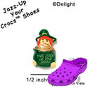 CROC - 3239 - Leprechaun Pot Luck O' - Mini - Clog Shoe Decoration Charm