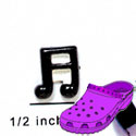 CROC - 3253 - Musical Notes Black & White - Mini - Clog Shoe Decoration Charm