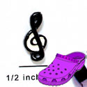 CROC - 3254 - Clef Note Black & White - Mini - Clog Shoe Decoration Charm