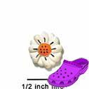 CROC - 3340 - Flower Daisy White - Mini - Clog Shoe Decoration Charm