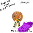 CROC - 3342 - Sunbonnet Brown Sunflower - Mini - Clog Shoe Decoration Charm