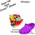 CROC - 3353 - Noah's Ark Red - Mini - Clog Shoe Decoration Charm