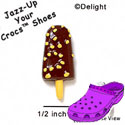 CROC - 3370 - Ice Cream Bar Chocolate Nuts - Clog Shoe Decoration Charm
