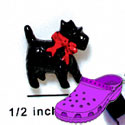 CROC - 3390* - Scottie Black Bow Red - Mini - Clog Shoe Decoration Charm