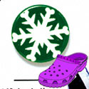 CROC - 3614 - Snowflake Disc Green - Mini - Clog Shoe Decoration Charm
