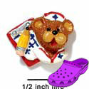 CROC - 3668 - Nurse Bear Face Charm Small - Clog Shoe Decoration Charm