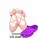 CROC - 3873 - Ballet Shoes Pink Bow Small - Clog Shoe Decoration Charm