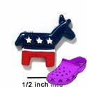CROC - 3927* - Democrat Donkey - Mini - Clog Shoe Decoration Charm