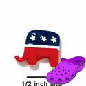 CROC - 3928* - Republican Elephant - Mini - Clog Shoe Decoration Charm