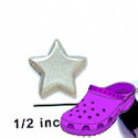 CROC - 3956 - Star Silver Flat - Mini - Clog Shoe Decoration Charm