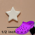CROC - 3958 - Star White Flat - Mini - Clog Shoe Decoration Charm