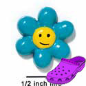 CROC - 3975 - Daisy Smile Blue - Clog Shoe Decoration Charm