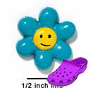 CROC - 3975 - Daisy Smile Blue - Clog Shoe Decoration Charm