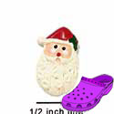 CROC - 4463* - Santa Face Holly Mini Matte - Clog Shoe Decoration Charm