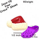 CROC - 4465 - Santa's Hat Matte - Medium - Clog Shoe Decoration Charm