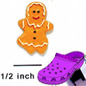 CROC - 4500 - Gingerbread Girl Mini Matte - Clog Shoe Decoration Charm
