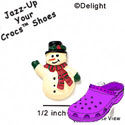 CROC - 4517* - Snowman Waving Matte - Mini - Clog Shoe Decoration Charm