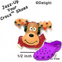CROC - 4535 - Reindeer Lights Scarf Matte - Clog Shoe Decoration Charm