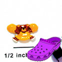 CROC - 4864 - Cheerleader Bear Yellow - Mini - Clog Shoe Decoration Charm